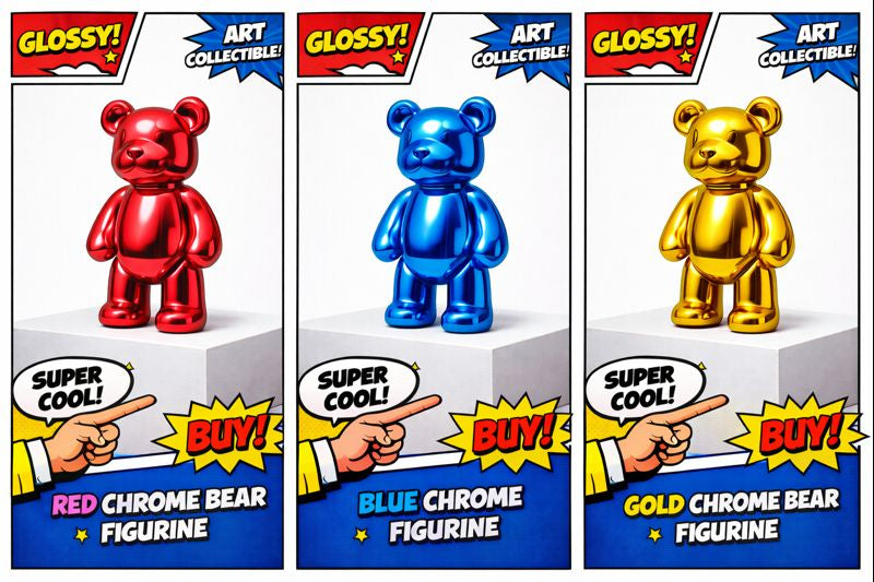 Chrome Bear – Figurine Art Collectible
