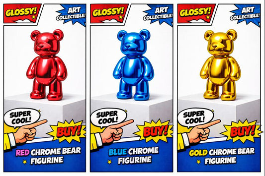 Chrome Bear – Figurine Art Collectible